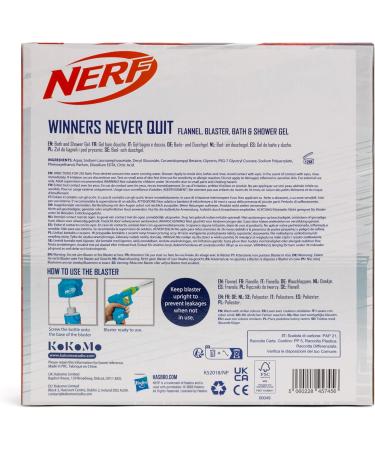 Nerf Winners Never Quit Gift Set - Includes Nerf Blaster, Flannel, and 200ml Bath & Shower Gel - Buy Online on SooperMarket.com