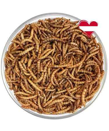 Agricultural zone mealworms dried 1kg - 6.5 liter premium insects snack for birds fish rodent hedgehogs & reptiles - protein -rich wild bird feed - bird feed wild birds 1 kg (1 Pack)