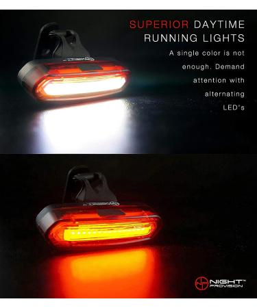 NP NIGHT PROVISION DUO-120 Red/White Strobe Bike Light USB Rechargeable - COB LED PSR-120 Police Patrol Safety Light - Buy Online on SooperMarket.com