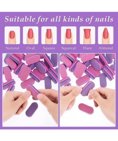 Lusofie 40Pcs Mini Nail Buffer Blocks Grit Sponge for Natural Nails - Pink - Buy Online on SooperMarket.com