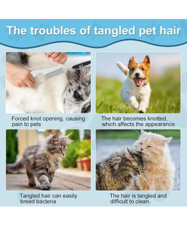 Adiwo Pet Knotting Comb - Steel Blade Knot Removal Tool for Cats | De-Filtered Hair Detangler & Undercoat Brush | 1 Piece - Buy Online on SooperMarket.com