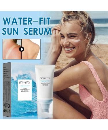 Centella Sunscreen SPF 50 PA++++ Calming Moisture Daily Sunscreen SPF 50 Centella Water-Fit Sun Serum Korean Sunscreen with No White Cast Sunscreen Korean Skincare for UV Defense Non-Greasy Sun Cream - Buy Online on SooperMarket.com