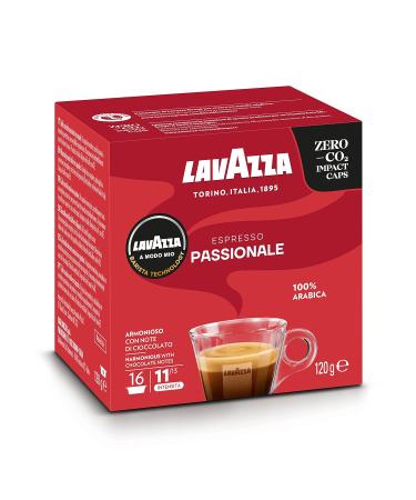 Buy Lavazza A Modo Mio Espresso Passional - 16 Capsules | 100% Arabica Caramel & Chocolate Notes Intensity 11/13 - Dark Roast | International Shipping - Buy Online on SooperMarket.com