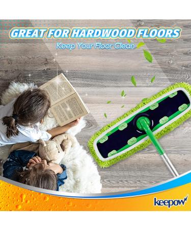 KEEPOW Reusable XL Mop Pads for Swiffer XL Sweeper - 4 Pack, Washable Microfiber Wet & Dry Refills for Hardwood Floor Cleaning - Buy Online on SooperMarket.com