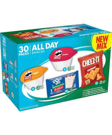 Kellogg's All Day Snacks, Lunch Snacks, Office and Kids Snacks, Variety Pack, 34.5oz Box (30 Snacks)