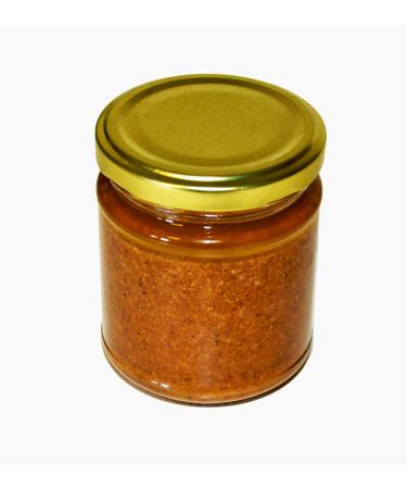 Hymor Amlou almond paste - 1 glass (1x 200 gram) - almond cream from argan oil honey almond from Morocco Moroccan almond paste atlas kitchen halal vegan meat as a dip bread spread (1 glass))