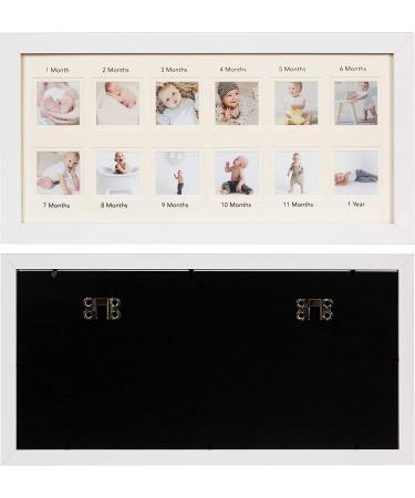 Orbis Wood Side Baby Collage Keepsake Frame - 12x 2x2 Slots, White - Buy Online on SooperMarket.com