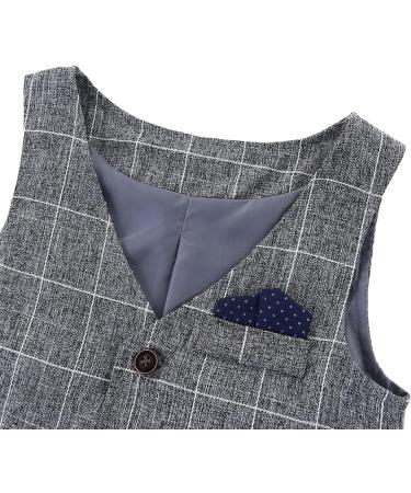 Famuka Baby Boys Gentleman Suits Tuxedo Set in Grey - Size 110 - Buy Online on SooperMarket.com