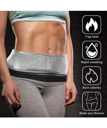 Geyoga Waist Trimmer Sweat Waist Trainer Wrap for Women - Silver Inner, Small - Buy Online on SooperMarket.com