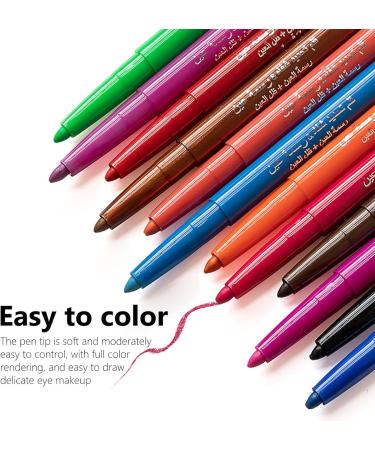 BELLIFFY 12 Pcs 1 Set Shadow Set Creative Eyeliners Waterproof Eyeliner Makeup Kit Colorful Plastic - Buy Online on SooperMarket.com