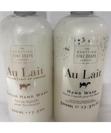 Scottish Fine Soaps Au Lait Hand Wash Set - Almond & Milk - 2 Pack 35 Fl Oz | Luxurious Creamy Clean - Buy Online on SooperMarket.com