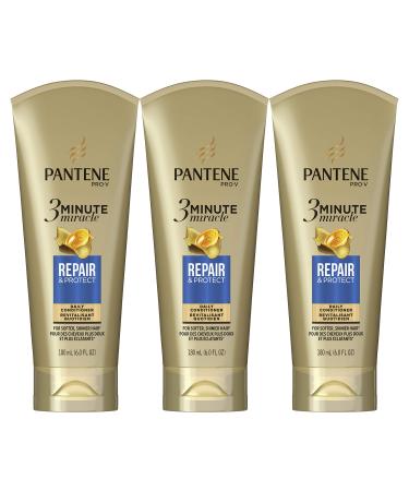 Pantene Conditioner Pro-V Repair and Protect for Damaged Hair 3 Minute Miracle 6 fl oz Triple Pack