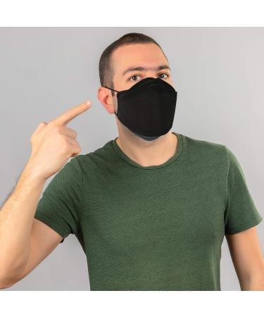 Buy Pack of 10 MH CARE Korean Black KF94 Disposable Face Masks - 4-Layer Breathable Protection for Adults - Comfortable Nose Mouth Cover - Made in Korea - Buy Online on SooperMarket.com