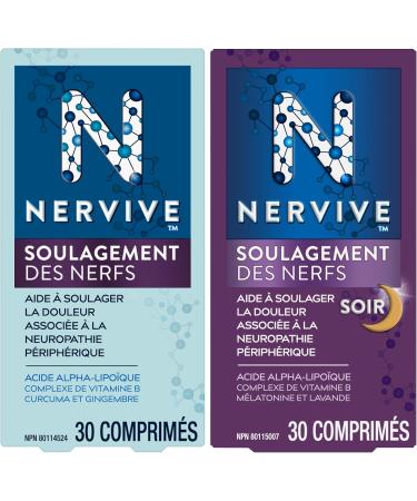 Nervive Nerve Relief Helps Relieve Pain associated with Peripheral Neuropathy & Nerve Relief PM Helps Relieve Pain associated with Peripheral Neuropathy Nerve Relief + Nerve Relief PM - Buy Online on SooperMarket.com