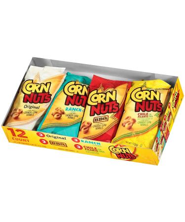 Corn Nuts Variety Pack - Original, Ranch, BBQ, Chile Picante con Limon - 12 Pack (1 oz Bags) - Buy Online on SooperMarket.com