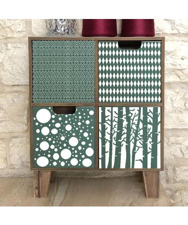 Layering Mixed Media Stencils Set - Leopard, Diamond, Spirals, Cubist, Geometric Patterns - 14 Pcs, 6x6 inch - Ideal for Painting, Walls, Canvas, DIY Crafts, Scrapbooking, Stamp Decor, Card Making - Buy Online on SooperMarket.com