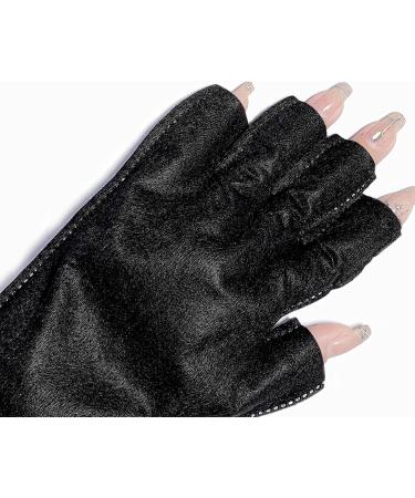 Buy Tebi UV Gloves for Nail Lamp | Anti-UV Fingerless Gloves for Manicure & Gel Nails - Perfect for Women - Buy Online on SooperMarket.com