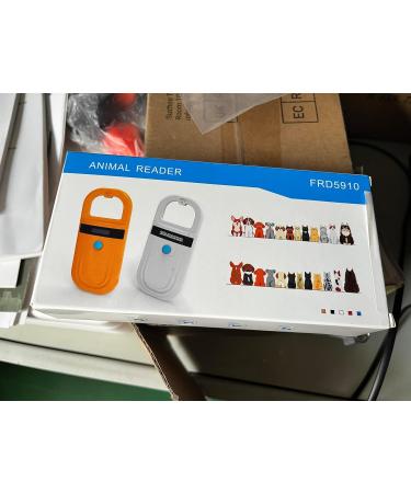 Tera Pet Microchip Reader Scanner RFID w/ OLED Display - Rechargeable & Portable - Supports EMID FDX-B - For Dog, Cat, Pig - Orange - Buy Online on SooperMarket.com