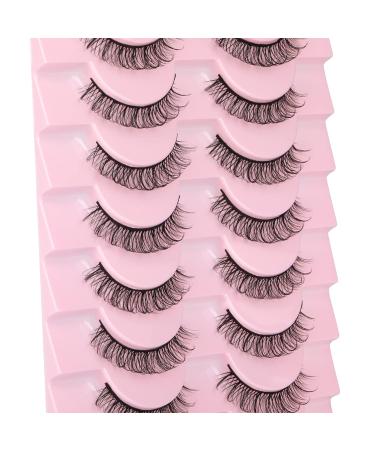 Geeneiya 11mm Russian Strip Lashes DD Curl Natural Wispy Mink 10 Pairs - Buy Online on SooperMarket.com