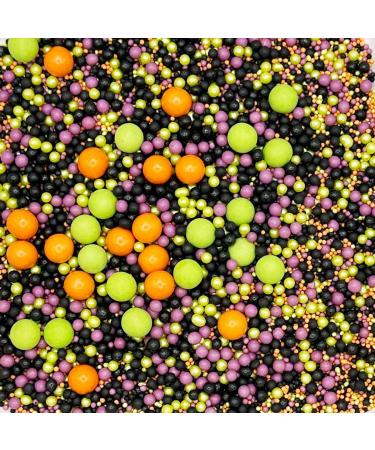 Twist Ingredients - Pearls Mix - Halloween - Cake Topper Sprinkles - 1kg Edible Shimmer Ball Cupcake Decorations - Perfect for Spooky Weddings Christenings & Parties - Buy Online on SooperMarket.com