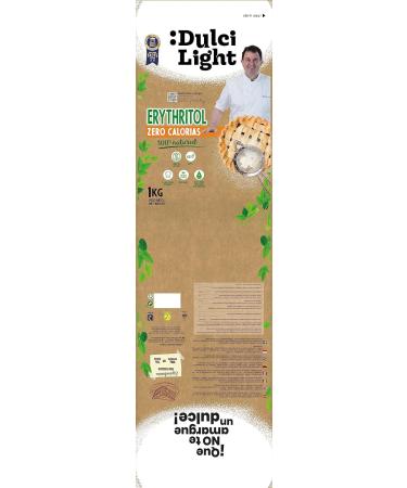 Sweetener Eritritritol Zero DulciLight 3kg +(100 sachets of Brown Sweetener as a Gift) | Granular | 100% Natural Sugar Substitute 0 Calories | Suitable for Keto Diets - Buy Online on SooperMarket.com
