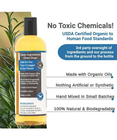 4Legger USDA Organic Hypoallergenic Coconut Dog Shampoo 16 oz - Fragrance-Free with Aloe for Dry, Itchy, Sensitive Skin - Buy Online on SooperMarket.com