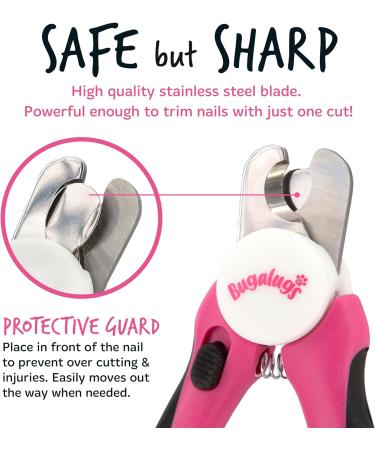 BUGALUGS Dog & Cat Nail Clippers - Nail Trimmer with Safety Guard & File for Grooming Medium to Large Pets - Buy Online on SooperMarket.com