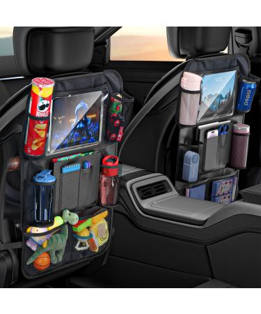 Kimsky 2er Autositz Organizer | Waterproof Backseat Protection for Kids | Children's Toy Storage & Tablet Holder - Black (2PCs) - Buy Online on SooperMarket.com