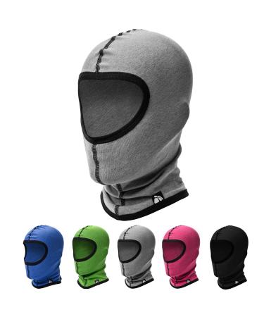 meteor cotton mask children storm hood winter facial mask storm mask face mask ski hood balaclava breathable outdoor mask storm hoods for children antibacterial cotton 3-15 years children 12-15 years old light gray