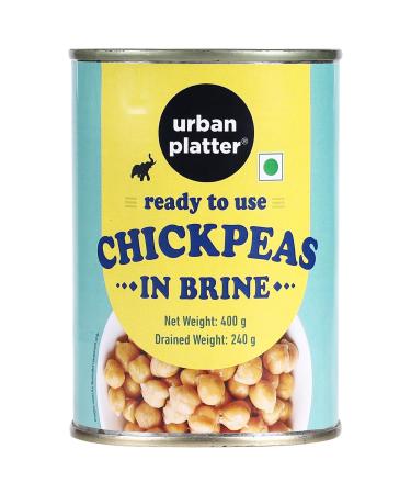 Urban Platter Ready To Use Chickpeas in Brine 400g (Canned Drained Weight 240g)