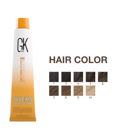 GK HAIR Global Keratin Hair Color Cream - 6.11 Dark Ash Blonde (3.4 Fl Oz) | Nourishing Long-Lasting Permanent Hair Dye for Professional Styling - Buy Online on SooperMarket.com