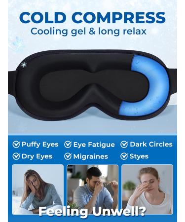 Travel Eye Cover for Rest - Reusable Blindfold for Adults Comfortable Sleepmask Perfect Travel Accessories(Black) - Buy Online on SooperMarket.com