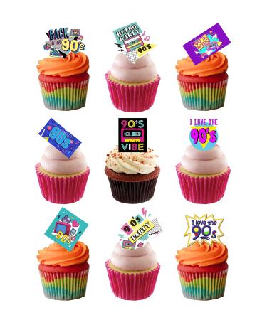 27 Stand Up 1990 Nineties 90's Retro Party Edible Wafer paper Cake Toppers Decorations