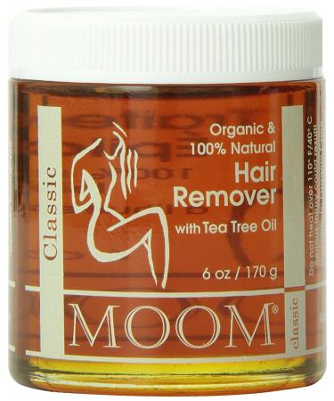 Moom Organic Sugaring Wax (6 oz.) All-Natural Refill for Wax Kit for Hair Removal with Tea Tree Oil & Chamomile   Perfect for Legs  Face  Nose & Eyebrow