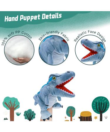 Lilizzhoumax Velociraptor Hand Puppet Plush Toy - Interactive Dinosaur Stuffed Animal for Kids - Educational Role-Playing and Home Decor - Buy Online on SooperMarket.com