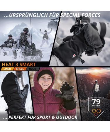 The Heat Company Heat 3 Smart Gloves - Innovative Women's Ski Gloves & F ustlings for Winter Sports - Black Size 6 - Buy Online on SooperMarket.com