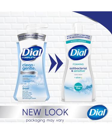 Dial Antibacterial & Sensitive Foaming Hand Wash -Fragrance Free - 7.5 fl oz (Pack of 6) - Buy Online on SooperMarket.com