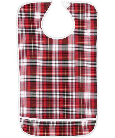 Adult Bib 3colors Adult Bib Washable Reusable Waterproof Dinning Aid Clothes Protector Clothing Protector with Optional Crumb Catcher and Vinyl Backing 17.7 * 29.5inch(Blue) - Buy Online on SooperMarket.com