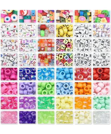 JOJANEAS Pony Beads Kit - Bracelet Making Kit for Girls with Smile Face Beads and Letter Beads - Friendship Bracelet Kit for Kids - Buy Online on SooperMarket.com