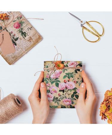 French Decoupage Paper Garden Floral Vintage Design - 16 Sheets, Rose Imprint, Crafts & Scrapbooking Decor - 8.27 x 11.22 Inch - Buy Online on SooperMarket.com
