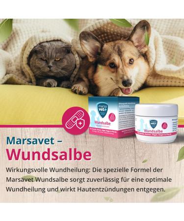 Marsavet+ 30ml Wound Ointment for Dogs Cats Birds & More | Zinc Propolis Hyaluron & D-Panthenol - Healing & Skin Infection Prevention - Buy Online on SooperMarket.com