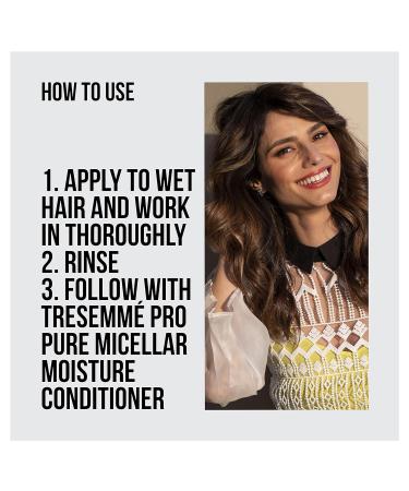 TRESemm Pro Pure Daily Moisture Shampoo 16 oz - Pack of 4 | Paraben & Dye Free | Micellar Moisture Formula - Buy Online on SooperMarket.com