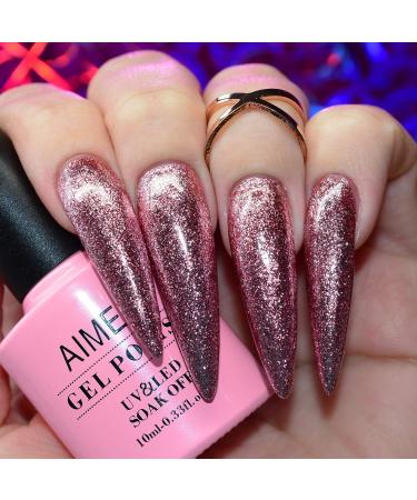 AIMEILI Christmas Glitter Gel Nail Polish Set Soak Off UV LED Gel Polish Sparkle Multicolour/Mix Colour/Combo Colour Of 6pcs X 10ml - Gift Kit 29 KIT6-29 1.67 ml (Pack of 6) - Buy Online on SooperMarket.com
