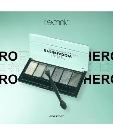 Technic Smokey Eyeshadow Palette - 6 Pigmented Matte & Shimmer Shades for Professional Smokey Eye Look - True Grey Silver and Charcoal Shades - Long Lasting Coverage - 7.2g (Pack of 1) - Buy Online on SooperMarket.com