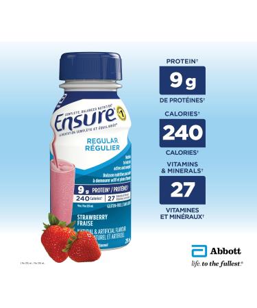 Ensure Regular Nutritional Supplement Shake Nutrition To Stay Active And Energetic Strawberry 6 x 235-mL Bottles Strawberry 235 ml (Pack of 6) - Buy Online on SooperMarket.com