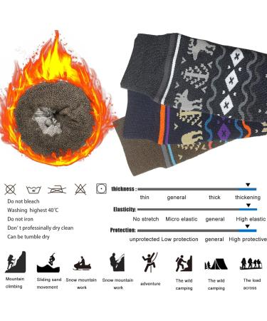 Fayhijun Merino Ski Socks for Men Women & Kids Warm Breathable Thermal Sports Socks for Skiing & Snowboarding (Sizes 36-38 Dark) - Buy Online on SooperMarket.com