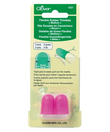 Clover Flexible Rubber Medium Thimble  pink 2