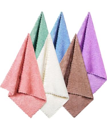 Face Cloths Microfiber Wash Cloth Facial Cleansing Cloth for Face, Soft (12 x 12 Inch, 6 Pieces)