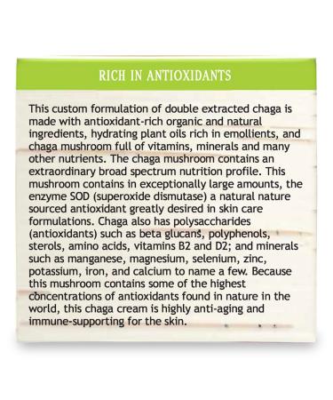 Wild Harvested Maine Chaga Face & Body Cream - 4 oz Value Size | Natural Ingredients | Lightweight & Moisturizing - Buy Online on SooperMarket.com