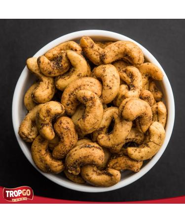 Tropgo Roasted Salted black pepper cashews - Healthy Flavoured Nuts in a Resealable and Recyclable Tub - Vegan Snack Made in Fibre and Protein Rich Caju Nuts - Guilt Free Snack for all Ages (125G) - Buy Online on SooperMarket.com